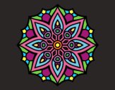 Dibujo Mandala simetría sencilla pintado por karor
