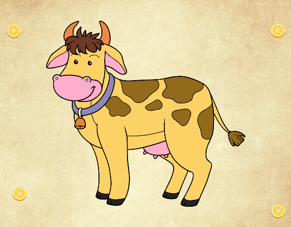 Dibujo Vaca de granja pintado por Osiita
