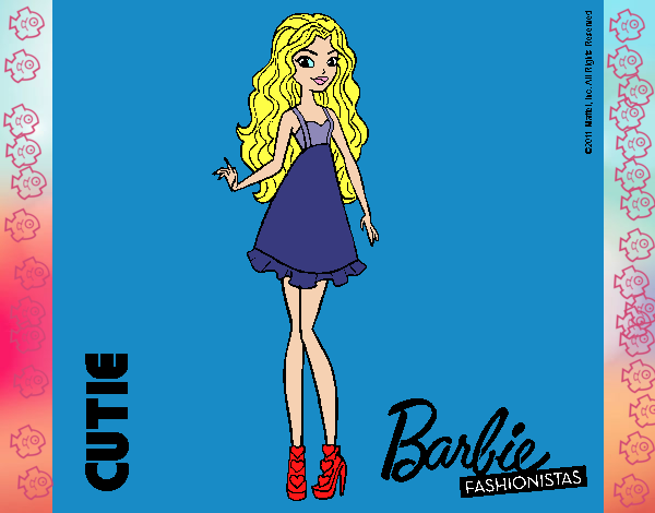 Dibujo Barbie Fashionista 3 pintado por carrusel