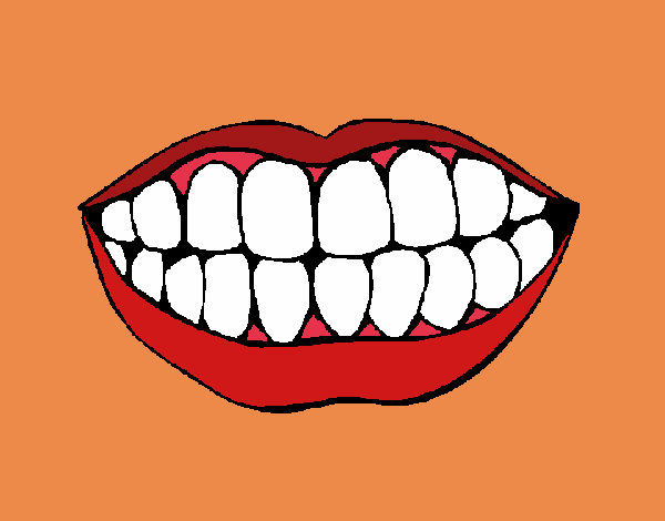 Dibujo Boca y dientes pintado por Joer
