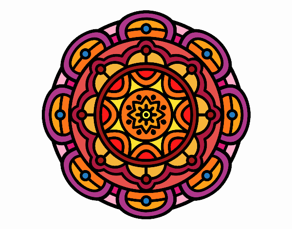 Dibujo Mandala para la relajación mental pintado por angelitam