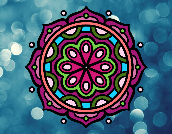 Dibujo Mandala para meditar pintado por Champio