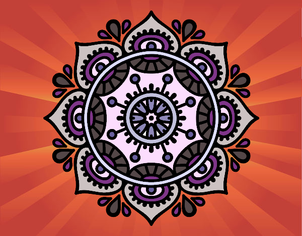 Dibujo Mandala para relajarse pintado por Champio