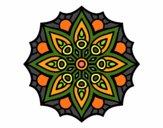 Dibujo Mandala simetría sencilla pintado por Champio