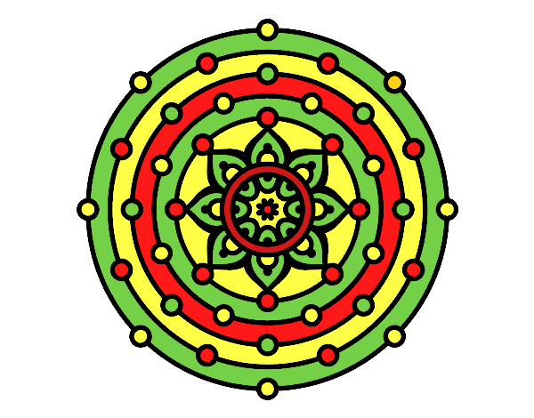 Dibujo Mandala sistema solar pintado por zzzzzzz