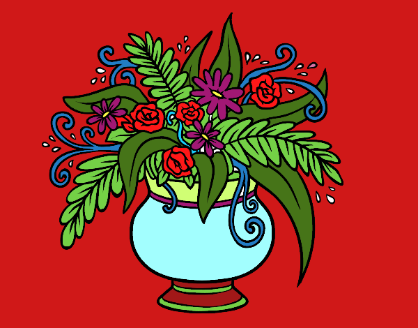 Dibujo Un jarrón con flores pintado por anna9615