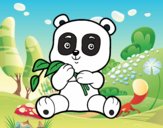 Dibujo Un oso panda pintado por denisse28