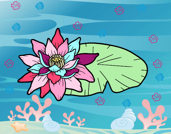 Dibujo Una flor de loto pintado por DuoKeksYT
