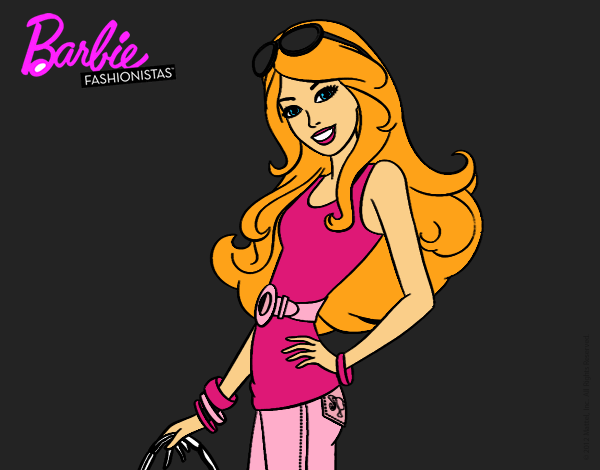 Dibujo Barbie casual pintado por Eduanyelis