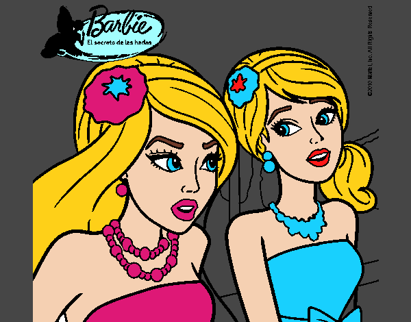 Dibujo Barbie y su amiga 1 pintado por Eduanyelis