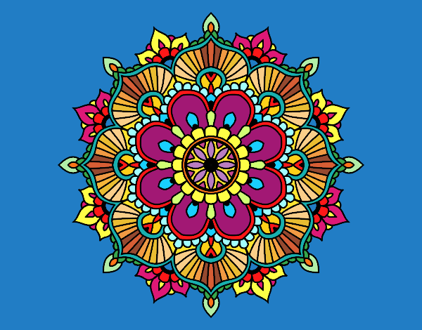 Dibujo Mandala destello floral pintado por sandrasobi