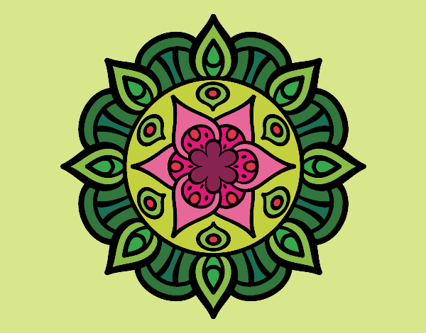 Dibujo Mandala vida vegetal pintado por magu17