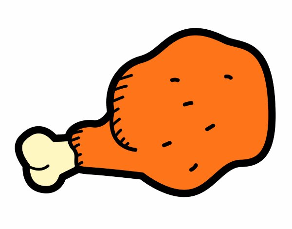 Dibujo Muslo de pollo pintado por muffinpupy