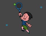 Dibujo Niño jugando a tenis pintado por Santy3679
