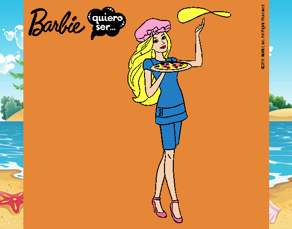 Dibujo Barbie cocinera pintado por carrusel