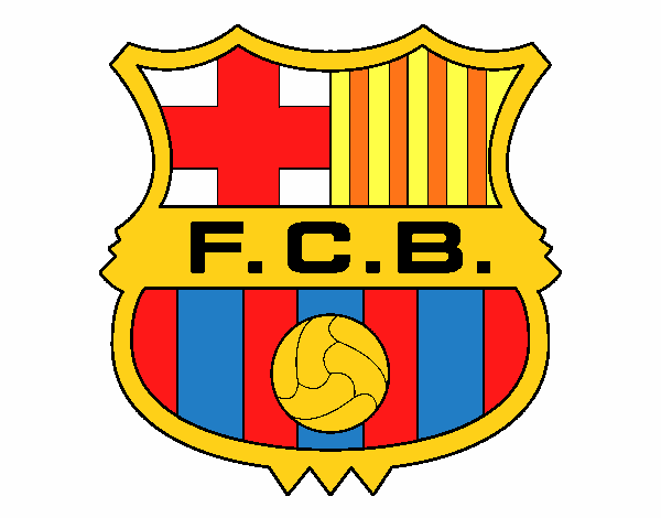 Dibujo Escudo del F.C. Barcelona pintado por kratt