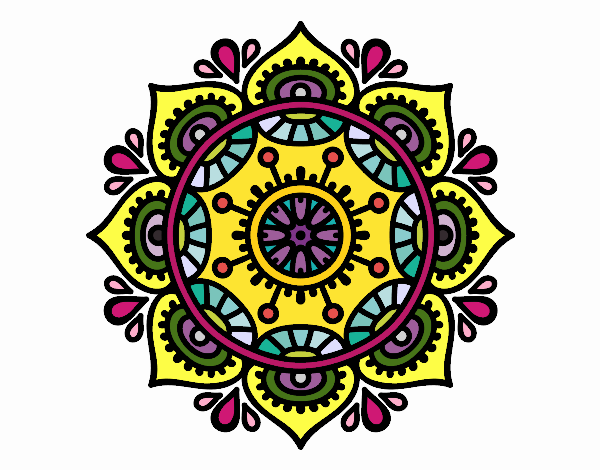 Dibujo Mandala para relajarse pintado por MARIANBEL
