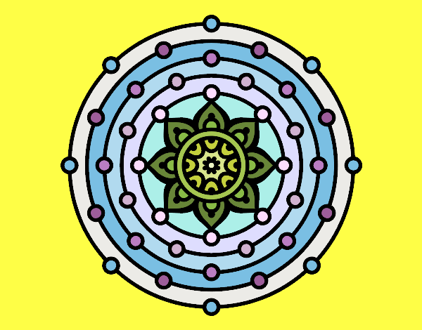 Dibujo Mandala sistema solar pintado por josefafigu