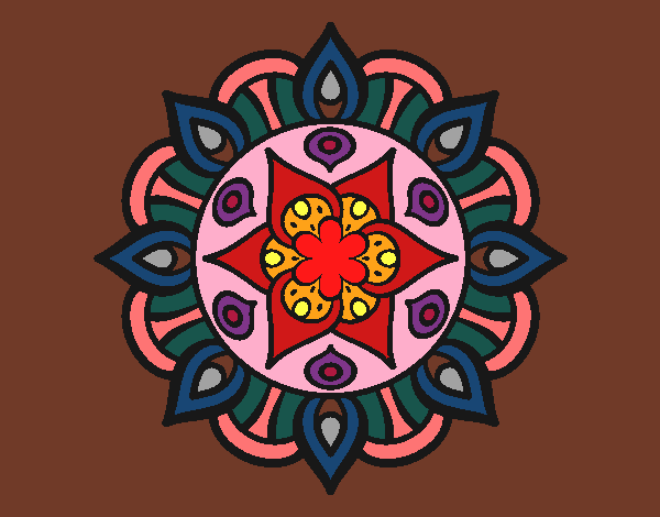 Dibujo Mandala vida vegetal pintado por irupe7