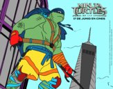 Dibujo Raphael de Ninja Turtles pintado por kratt