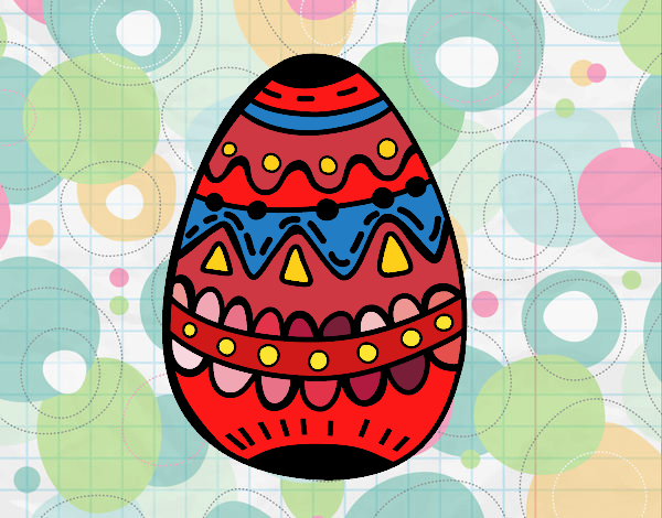 Dibujo Un huevo de pascua decorado pintado por MARTHAISA