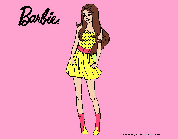 Dibujo Barbie veraniega pintado por Eduanyelis