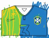 Dibujo Camiseta del mundial de fútbol 2014 de Brasil pintado por xrami
