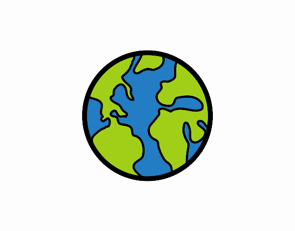 Dibujo El planeta tierra pintado por GOOGLELOGO