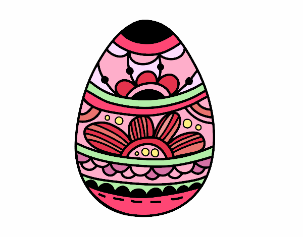 huevo de pascua rosa