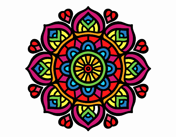 Dibujo Mandala para la concentración mental pintado por martinabar