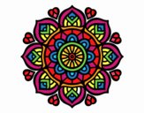Dibujo Mandala para la concentración mental pintado por martinabar