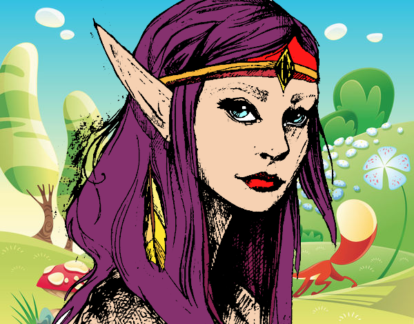 Dibujo Princesa elfo pintado por Ytap