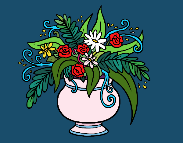 Dibujo Un jarrón con flores pintado por Ytap