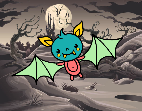Dibujo Un murciélago de Halloween pintado por Ytap