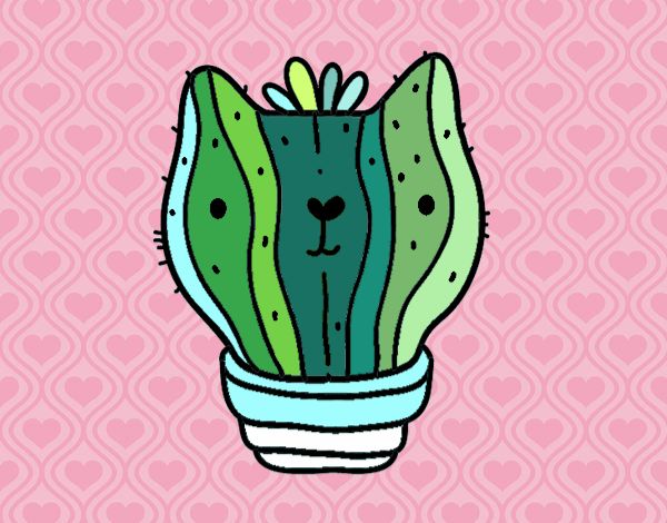 Dibujo Cactus gato pintado por Zurami