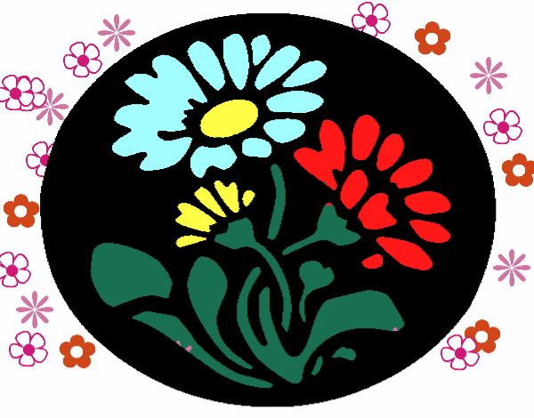 Dibujo Grabado con flores pintado por Zurami