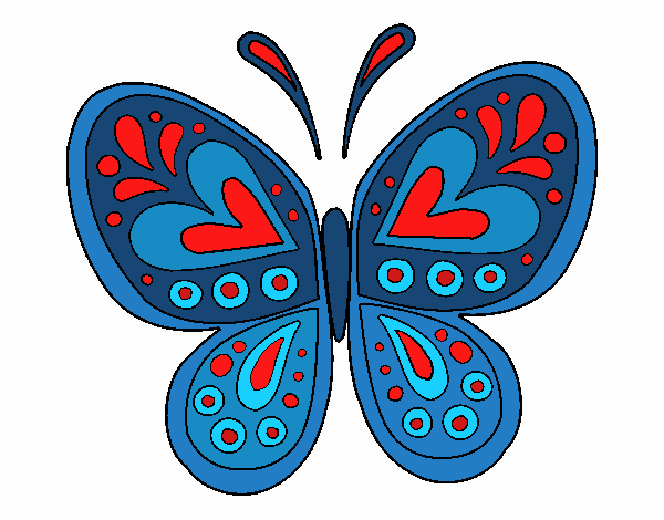 Dibujo Mandala mariposa pintado por marita18