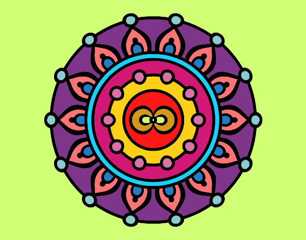 Dibujo Mandala meditación pintado por MELCOCHA