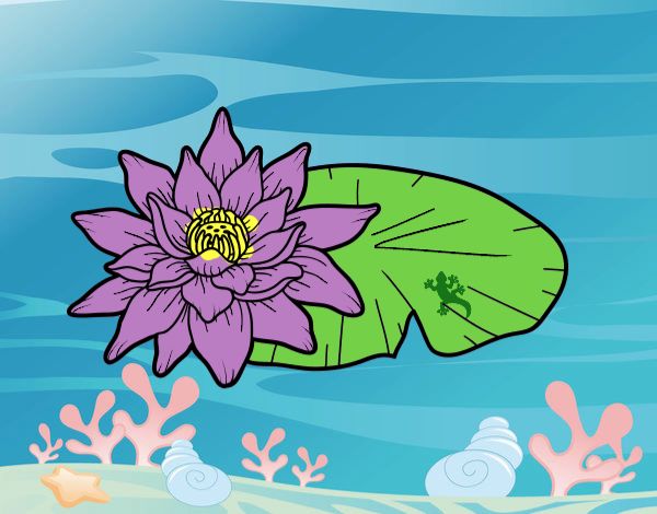 Dibujo Una flor de loto pintado por Zurami