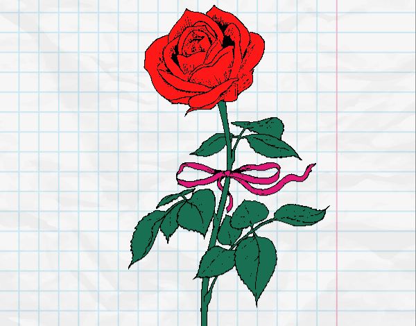 Dibujo Una rosa pintado por Zurami