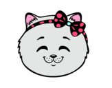 Dibujo Cara de gatita feliz pintado por sheyla1