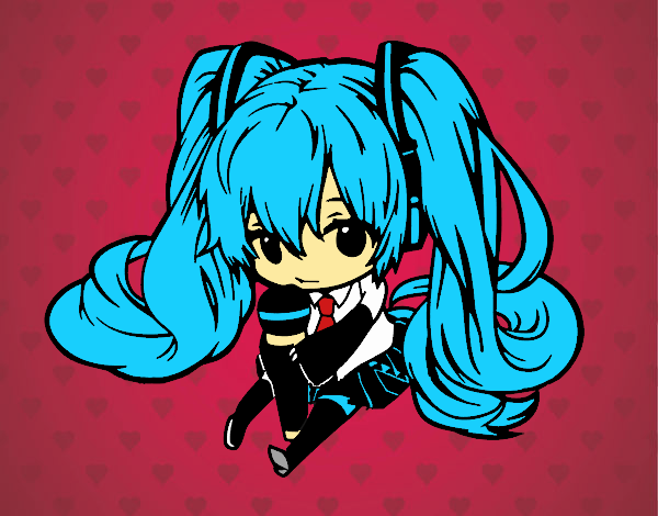 Dibujo Miku Chibi vocaloid pintado por josep121