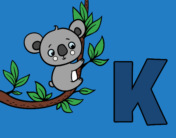Dibujo K de Koala pintado por elefant