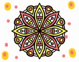 Dibujo Mandala para la concentración pintado por NIKCY