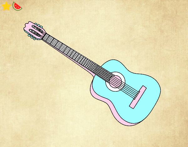 Dibujo Una guitarra española pintado por Michellinh