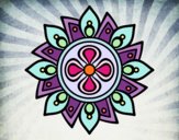 Dibujo Mandala flor sencilla pintado por janis8