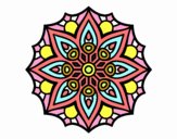 Dibujo Mandala simetría sencilla pintado por Isabelitad