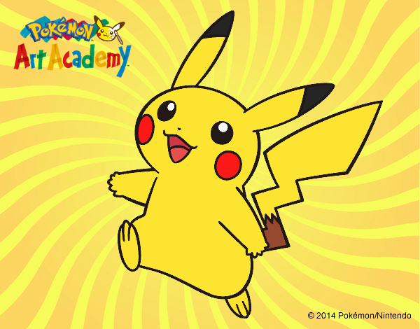 Dibujo Pikachu en Pokémon Art Academy pintado por PimPolloAr