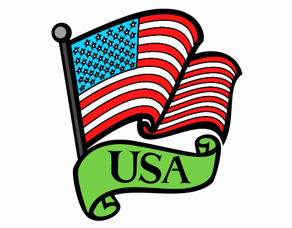 Dibujo Bandera de los Estados Unidos pintado por MANRRIQUE