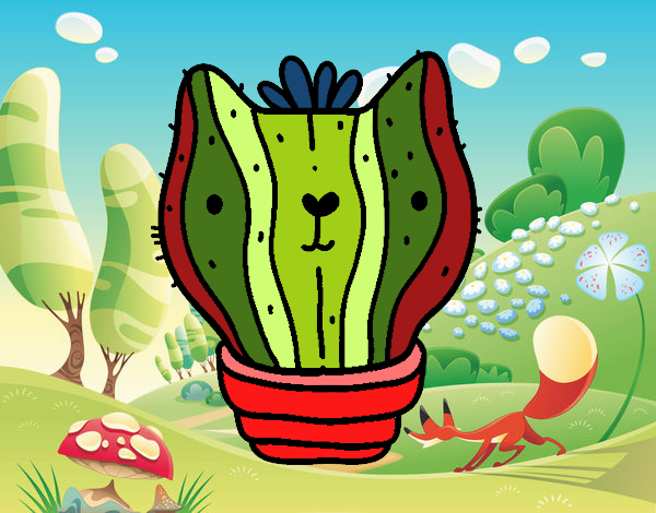 Dibujo Cactus gato pintado por LUNALINDA